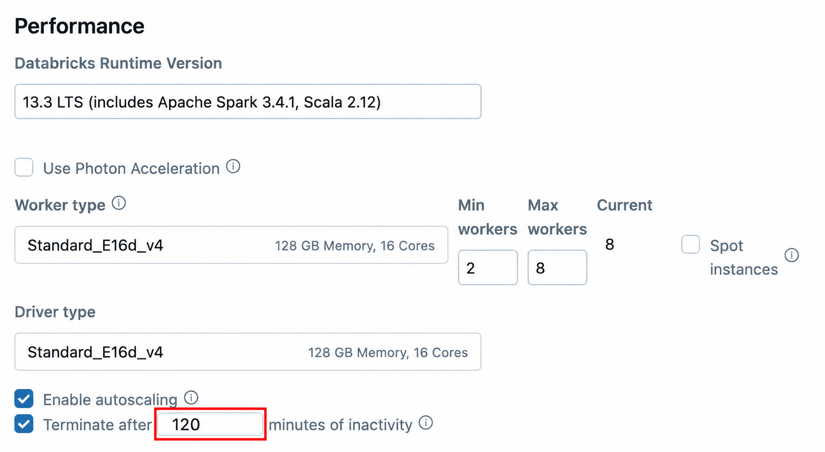 Databricks auto-termination cost optimisation article